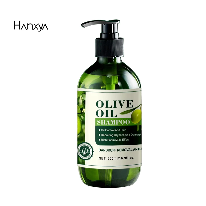 Private brand natural silky olive oil shampoo 500ml anti-dandruff oil control shampoo strong repair shampoo factory