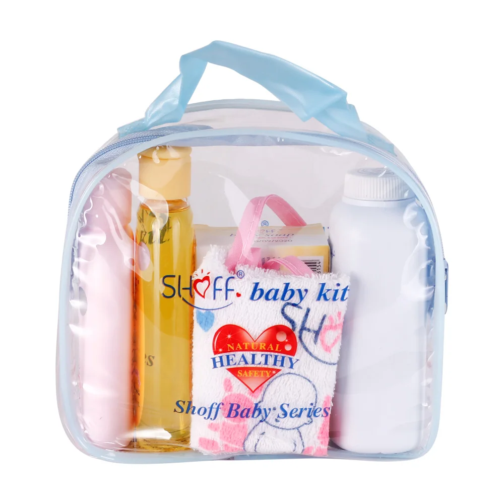 SHOFF baby shower gifts set 5pcs with baby soap bib shampoo lotion for baby skin care.