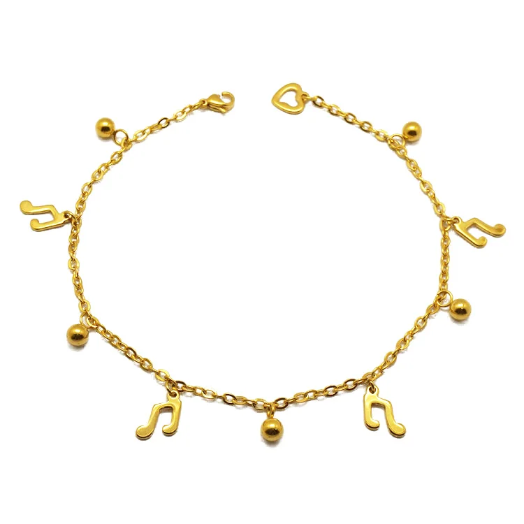 Stainless Steel Summer Beach Women Accessories Silver Cross Charm Anklet