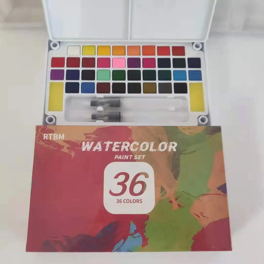
RTBM Watercolor Paint Set 36 Color Professional Painting Watercolor Paint Various Types Plastic Palette 