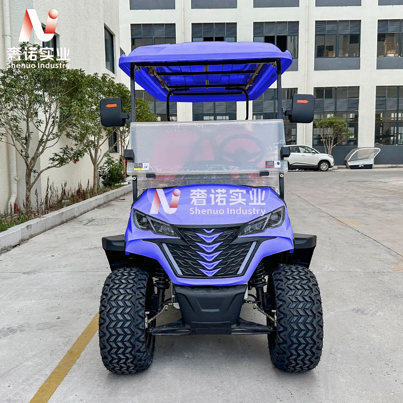 folding windshield gasoline golf cart rough terrain 4+2 seats off road petrol golf cart