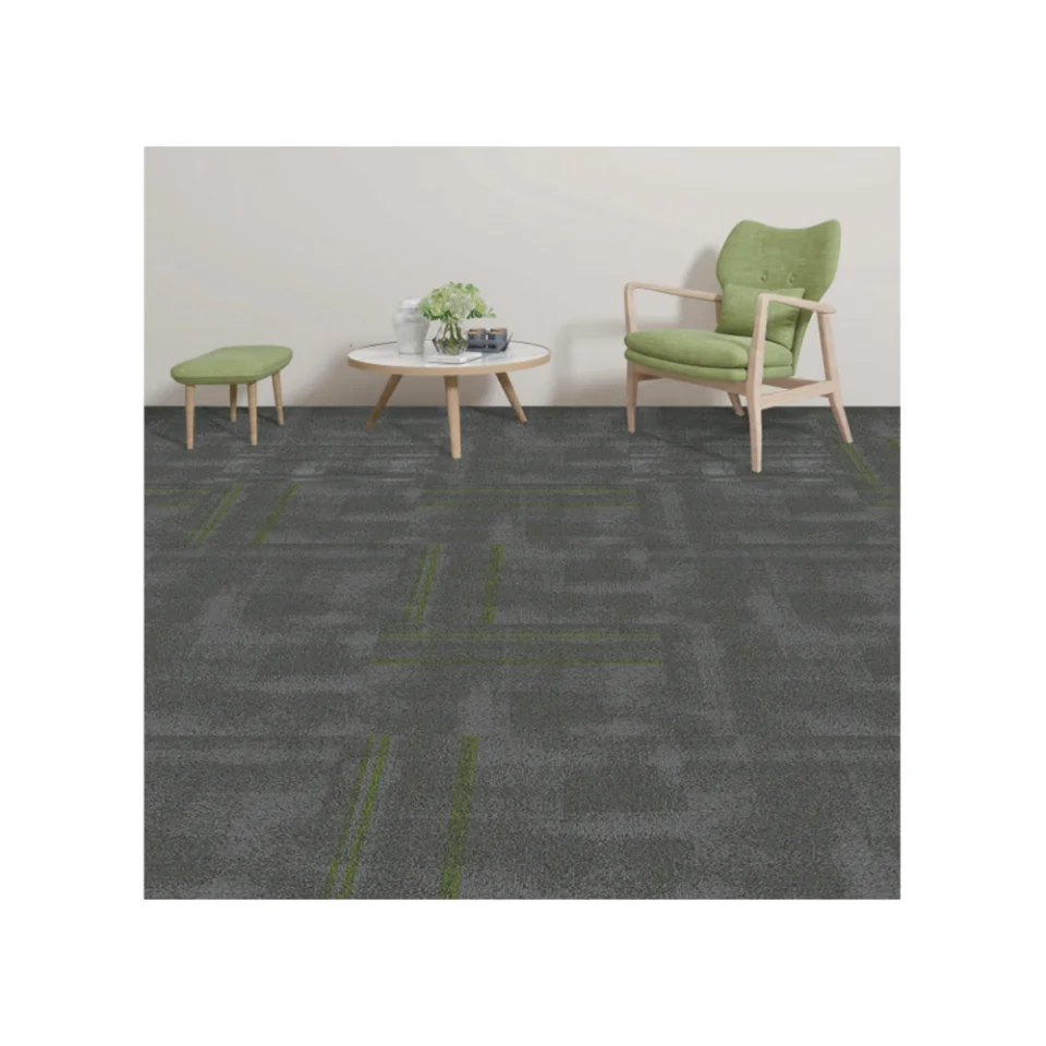 Hot Selling Commercial Reception Room Nylon Carpet Tiles Premium Office Use Square PVC Backed Loop Pile for Home Use