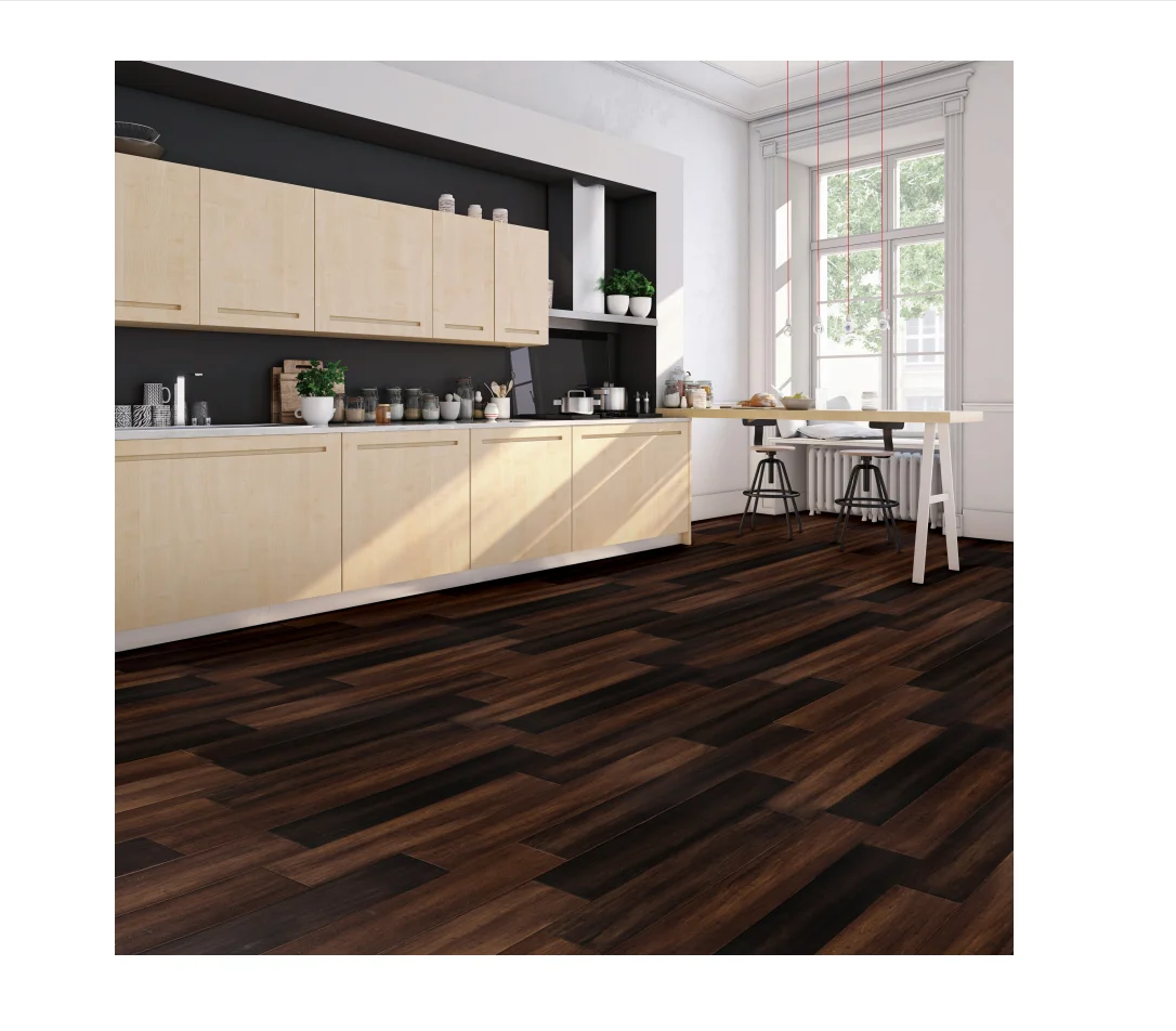 Big Brown hand scraped distressed HDF Engineered hot sales high quality low VOC eco-friendly bamboo hardwood flooring