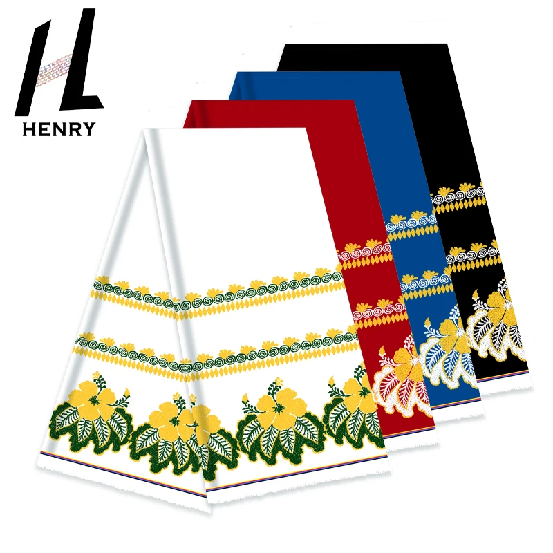 Красивый новый дизайн с желтыми цветами и белым фоном Islander стильная Полиэстеровая ткань принтом для Тихоокеанской юбки