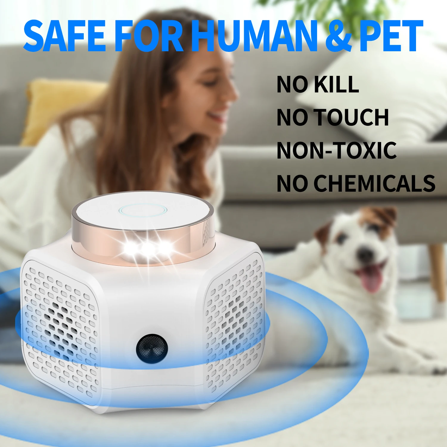 New 360 Degree Plug in Mouse Rodent Repellent Ultrasonic Pest Repeller 4 in 1 Rat Deterrent Humane Sound Wave Mice Pest Control