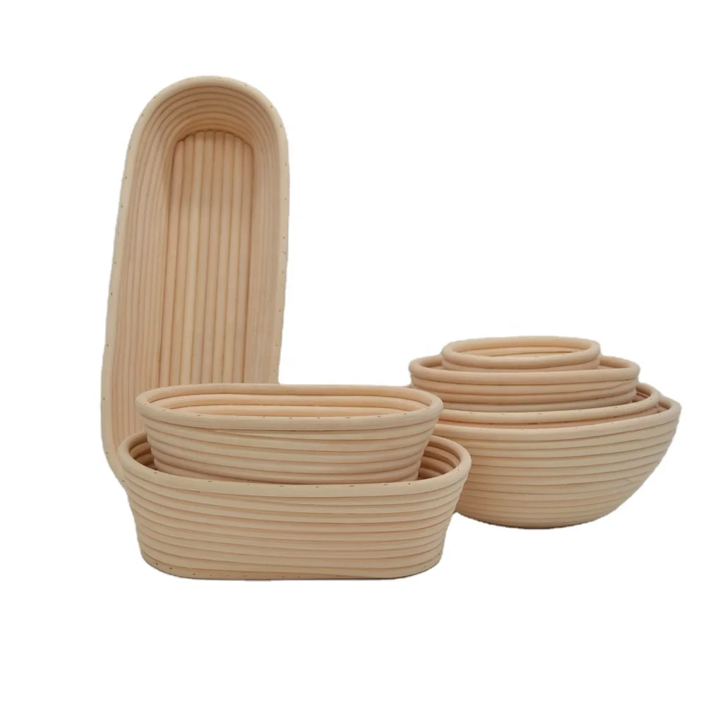 Premium Handcrafted Natural Rattan Bread Proofing Basket Natural Rattan Basket for Baking & Pastry Tools