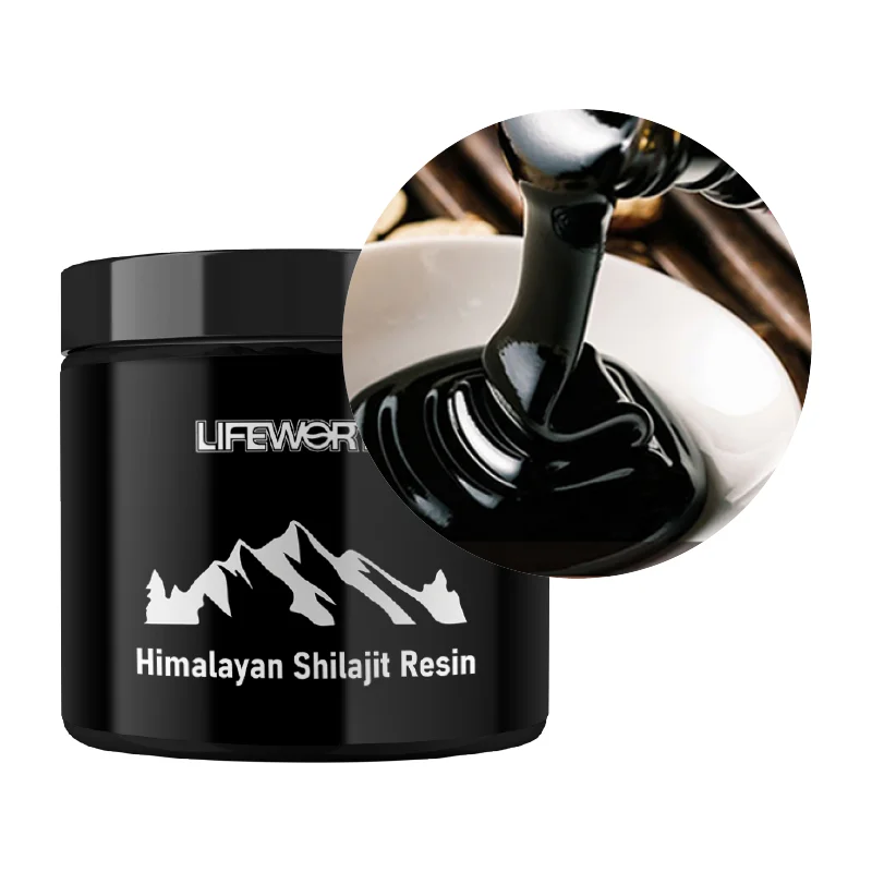 Lifeworth OEM Shilajit Capsules trace mineral with magnesium salt Rich Humic Fulvic Acid extract shilajit resin capsules