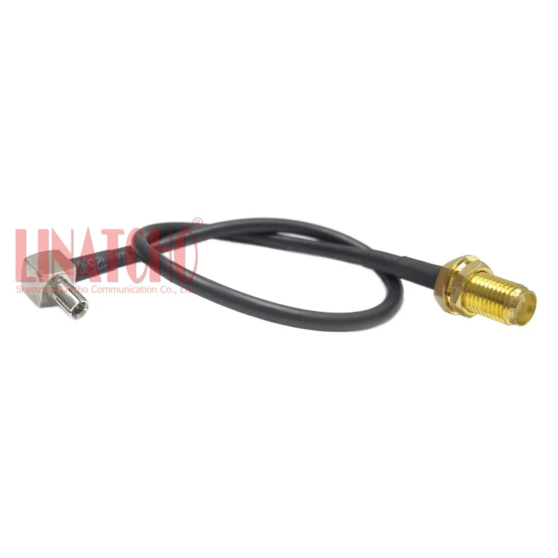 Black 20cm RG174 Coax. Cable SMA Female to TS9 Male Connector