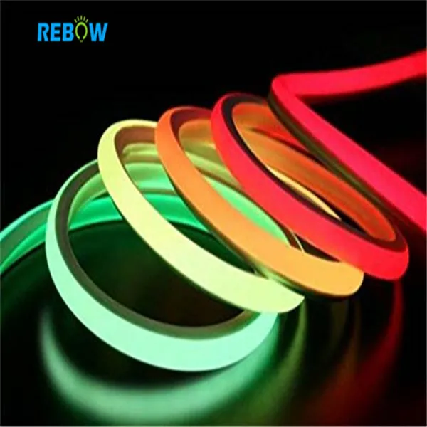 Rebow China Neon Strip High Lumens Silicon 12V Rgb Led Neon Flex Strip Light 220V For Ceiling