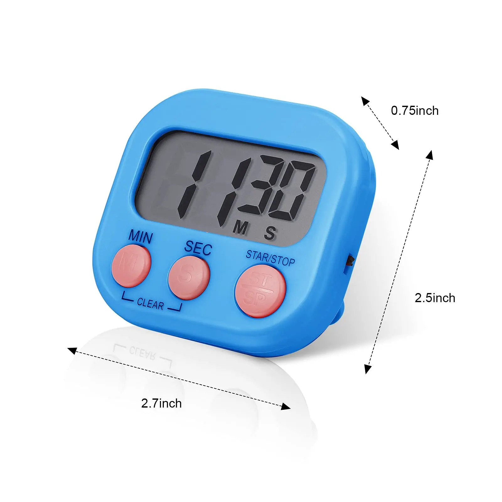 Timers,Classroom Timer for Kids Small Digital Kitchen Timer Magnetic Back and ON/Off Switch,Minute Second Count Up Countdown
