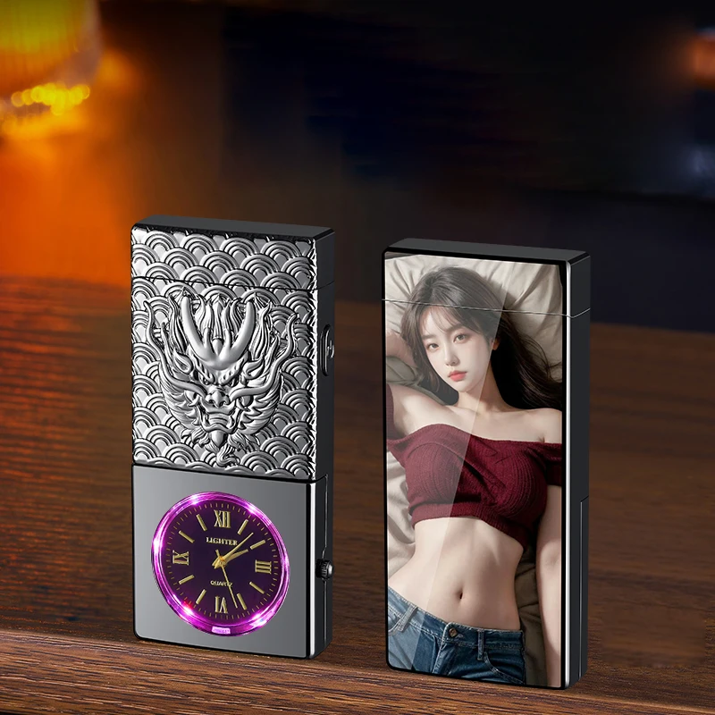 Cigarettes Electric Usb Charging Lighters Arc Plasma Windproof Eletronic Pulse Lighter Cigar Electronic Zinc Alloy CLASSIC