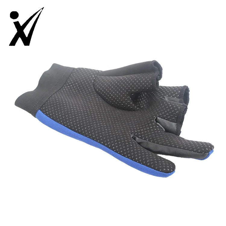 Men Fisherman Gloves With 3 Fingerless Non-slip Breathable Sun Protection Fish Gloves Waterproof Boating Fishing Gloves