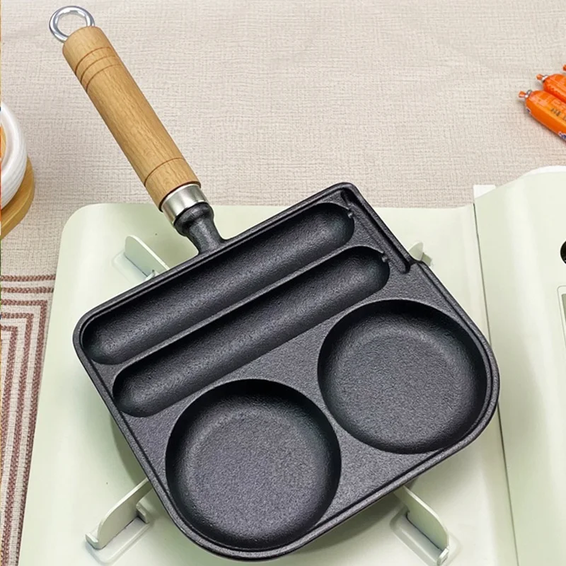 New Product Ideas 2024 Baking Pan Commercial Cast Iron Sausage Pan Cookware Egg Frying Pan