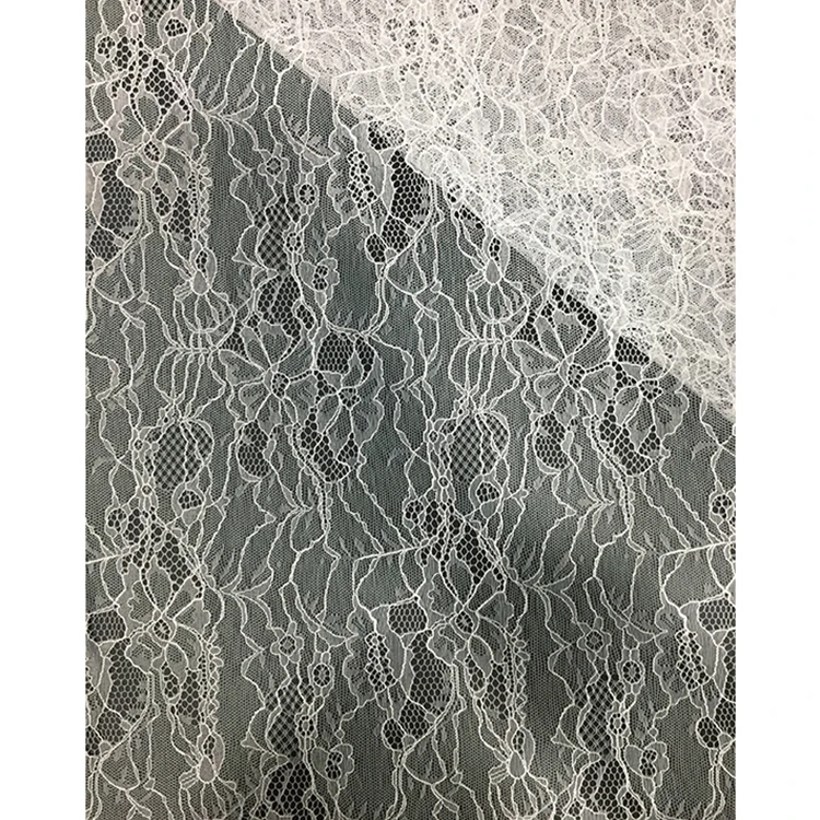 2020 New quality tight weave plain silk 100% polyester voile lace fabric for dress