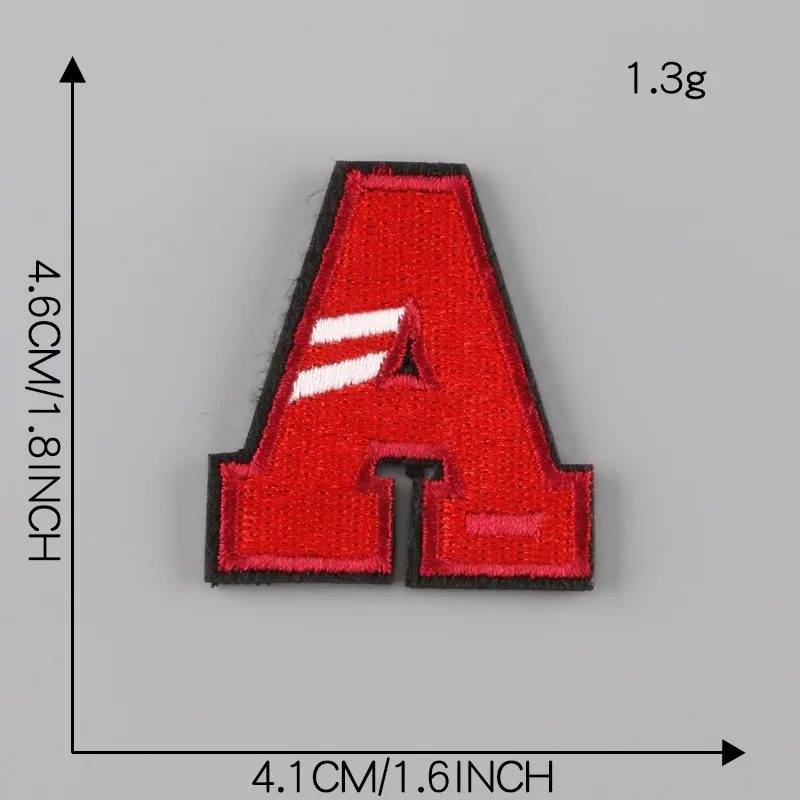 Custom 3D Colorful Letter Iron On Patches Embroidery Diy Logo Brand Name Clothes Decoration