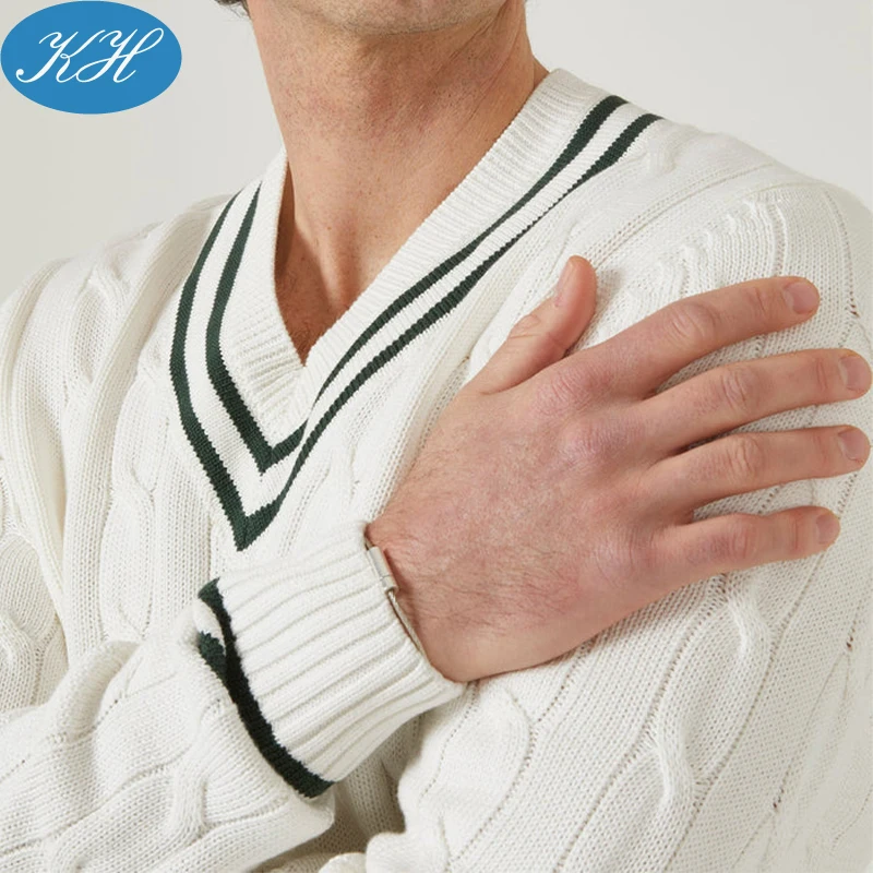 custom V shape collar sweater men equestrian wearing high quality horse riding sweater