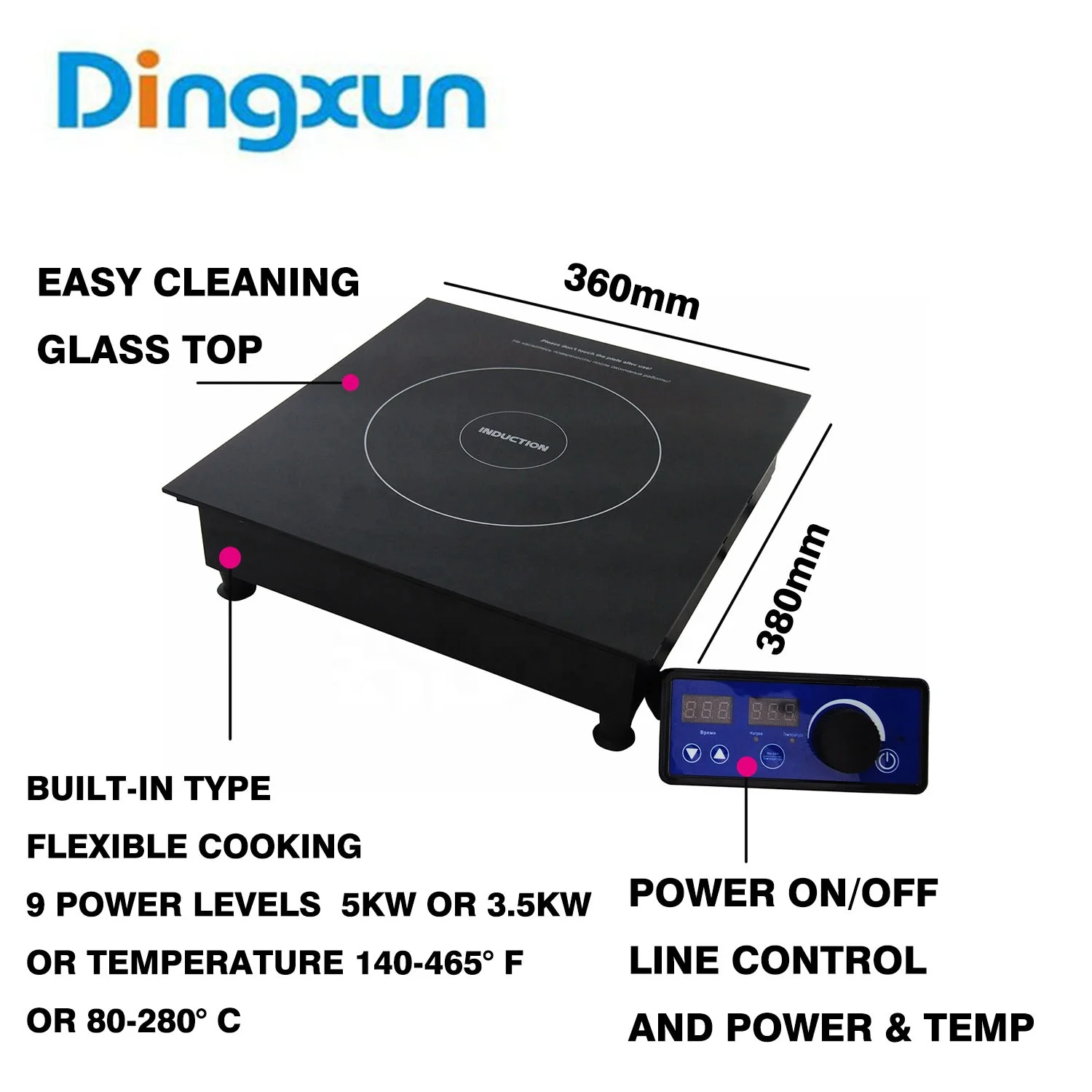 Hot Sales Built-in 1 Burner 220V Induction Cooker Wire Control Cooktop Hot Pot High Quality Stove Plastic Cookers Heater