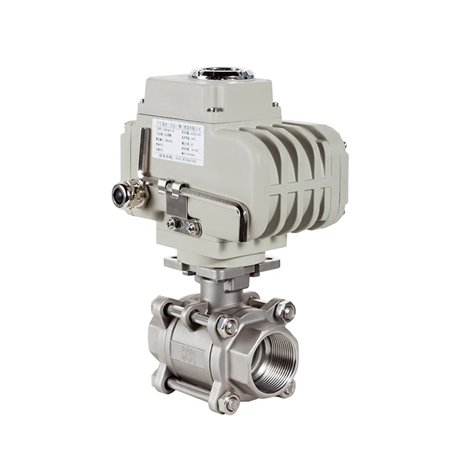 2 3 Way PVC Stainless Steel Electric Actuated Butterfly Valve Actuator Operated Ball Valve 1/2' 3/4' 1' 2' 3' 12V 24V 220V