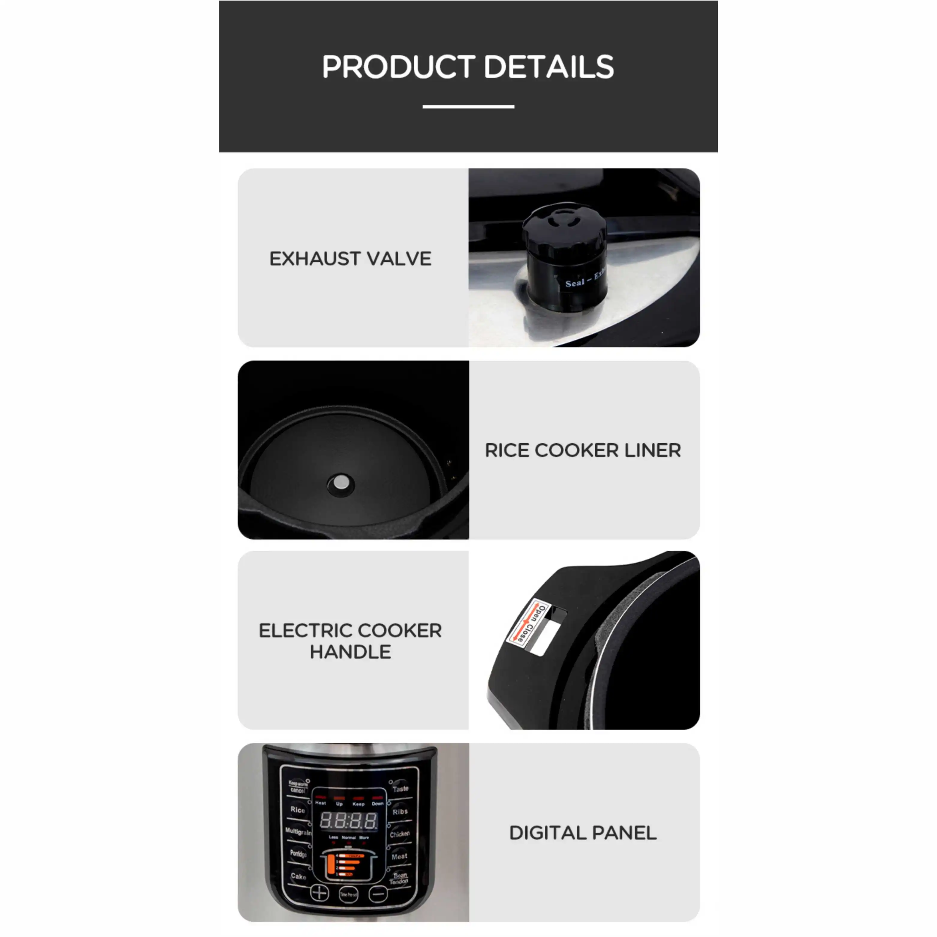 Ewant Hot Sale Intelligent Multi Functional Electric Pressure Cooker With Cooking Timing