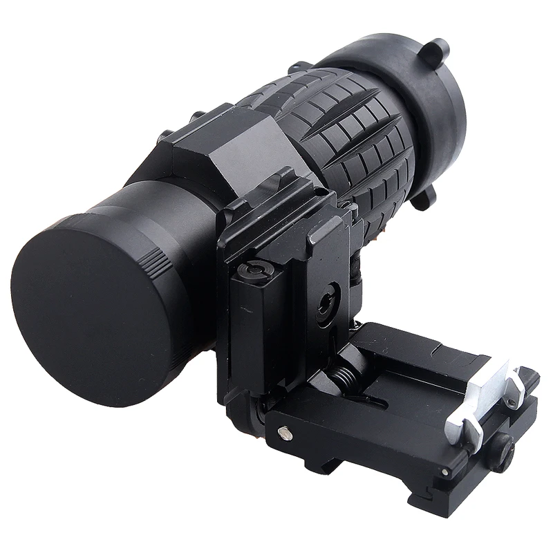 Tactical shooting Compact gun 4x magnifying Optics rifle scope With Adjusted Flip up Mount for 551 558 red dot magnifier