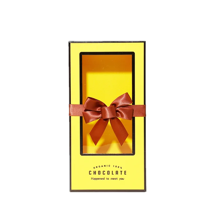 FULLSUN Factory Custom Rectangle Luxury Private Label Chocolate Bar Box With PVC Window For Gift Product With Recycled