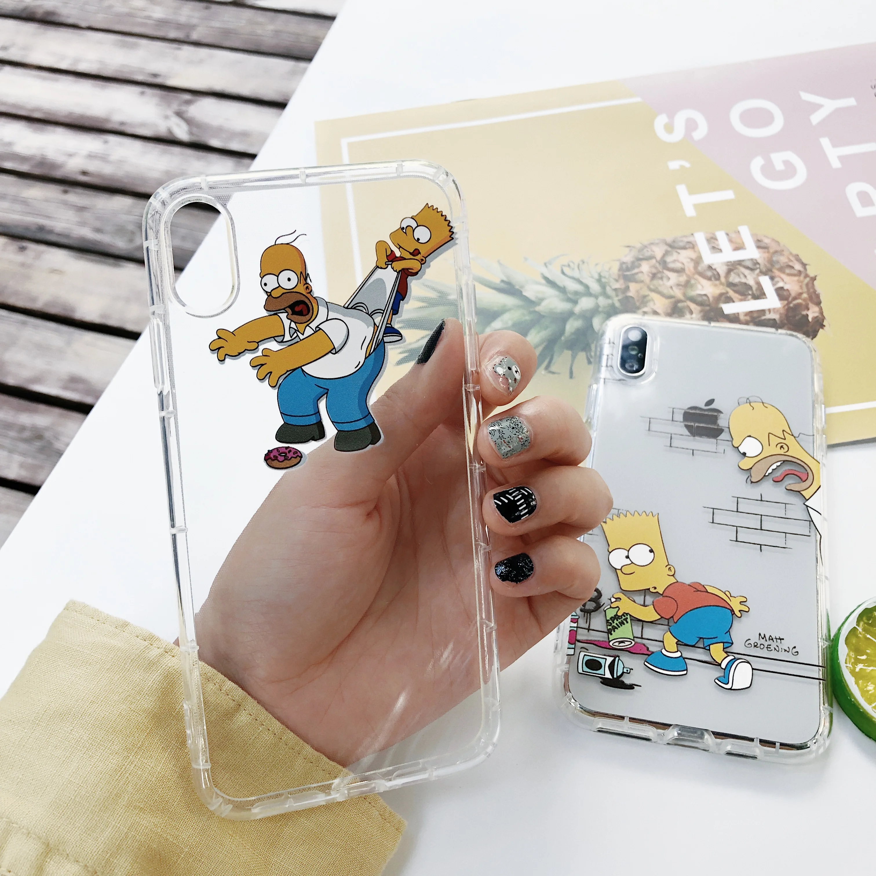 
Soft Silicone TPU Simpson Cool Pattern Phone Case For iPhone XS MAx Xs Xr X 8 7 6 6S Plus 11 pro Max 5 5S SE 