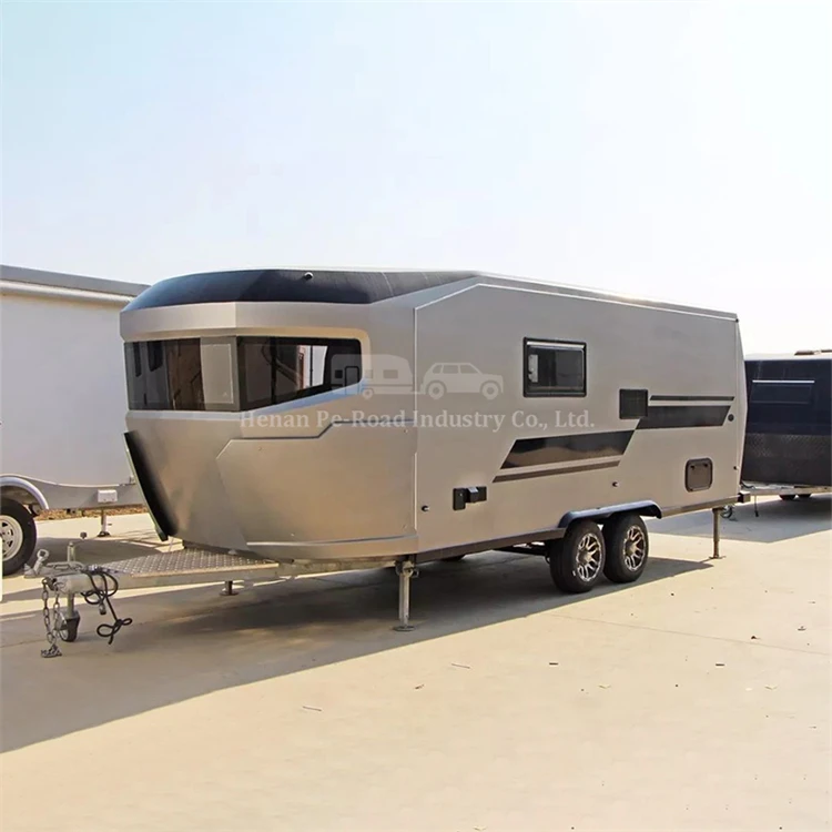 Big Size Aluminum Airstream Motorhome Fully Furnished Camper Rv Australian Luxury Caravan Trailer Travel