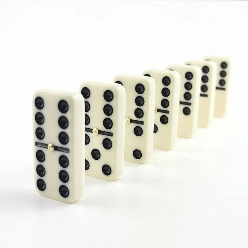 Dominos Double Six меламиновая Игра домино с кожаным чехом для любителей шахмат