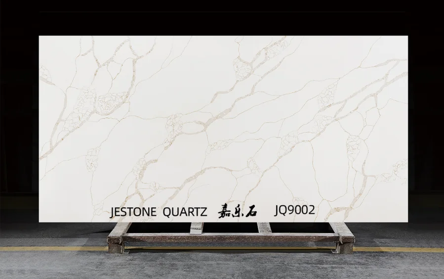 Environment-friendly Artificial Marble 3200*1600mm White Calacatta Quartz Slab For Countertop