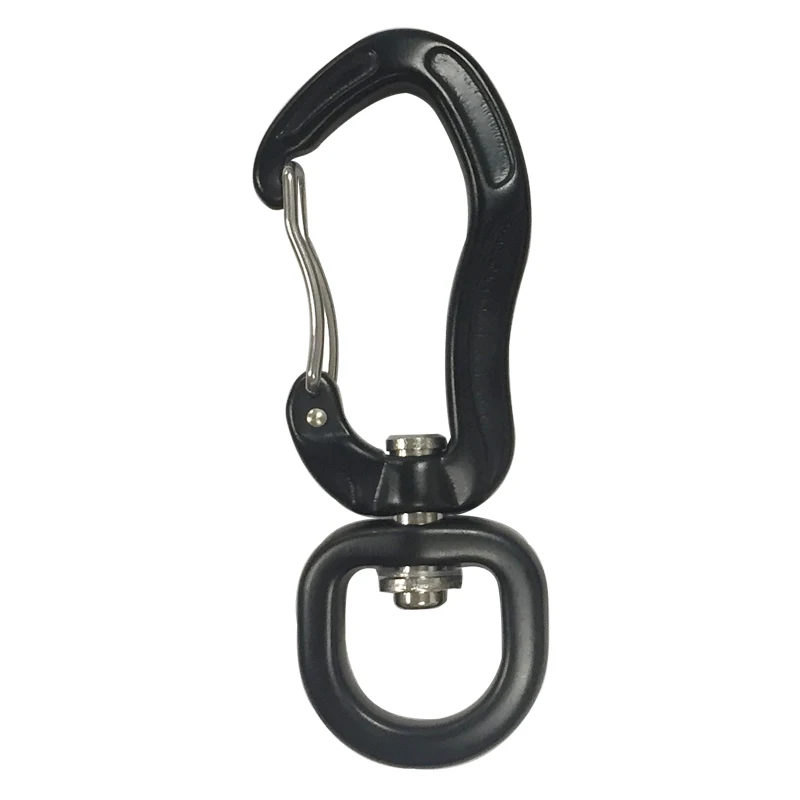 
 Алюминиевые поворотные карабины для собак, Черный Прочный карабин  