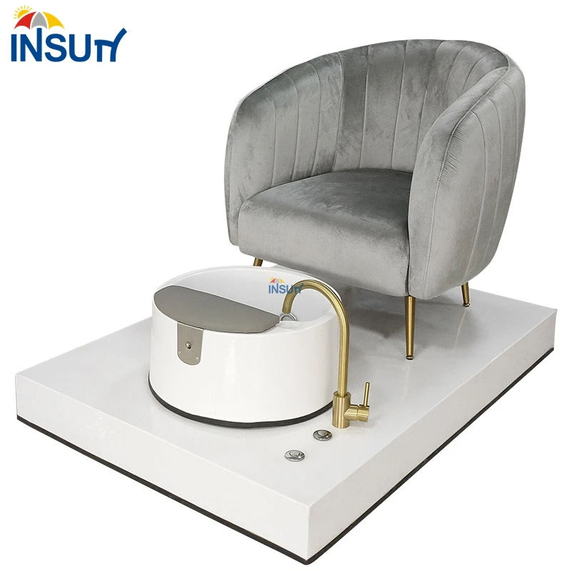 Hot sale pedicure chairs basin with faucet foot bath bowl with light and jet