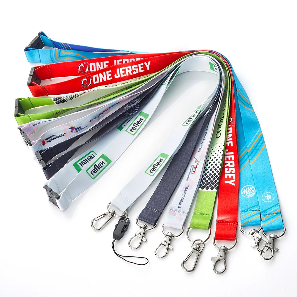 
Custom 1cm 1.5cm 2cm Custom Printed Neck Strap Dye Sublimation Lanyard 
