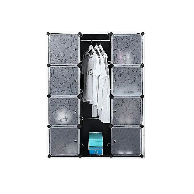 Multi-purpose Easy Installation 2022 Plastic Wardrobe Cabinet Kids Clothes Hanging 6 Doors Baby Portable Wardrobe