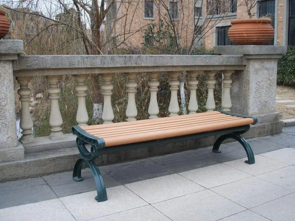 
Factory price high quality garden and patio WPC wood bench seat 