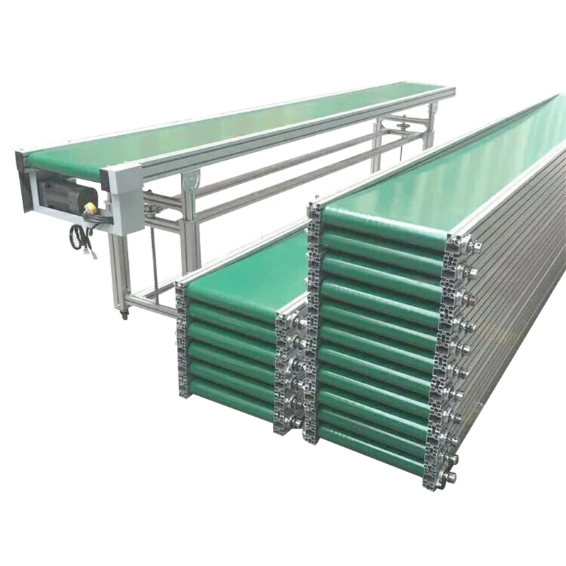 2022 Hot Sale Factory Supply Custom Assembly Line Industrial Transfer Green Pvc Belt Conveyor/coveyor Belt With Rollers