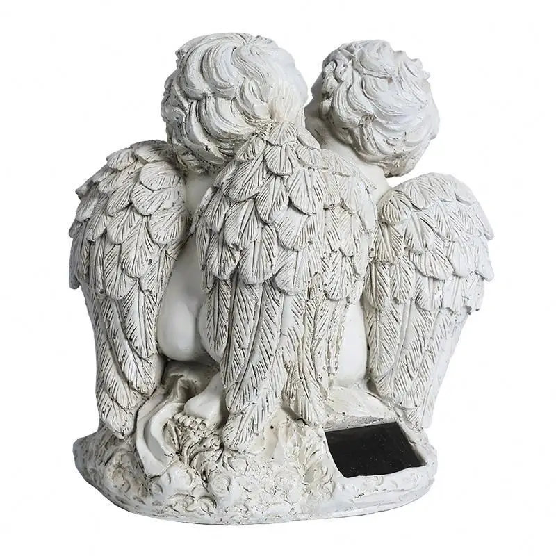 
Angel Lamps Outdoor Garden Led Our Angels Guardians Statues Figurine Light Solar Custom Resin Wholesale Polyresin Miniature 