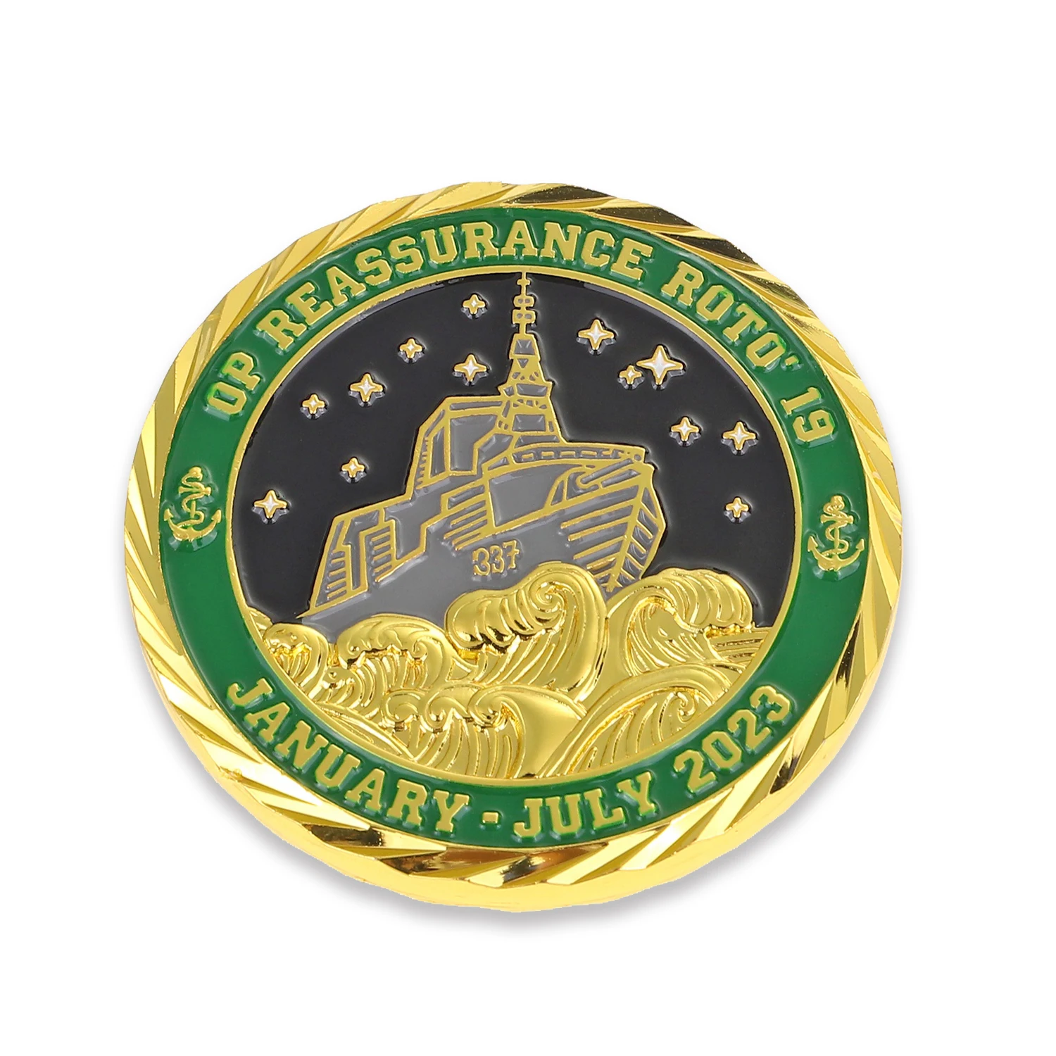 Дешевая оптовая продажа на заказ Мягкая Твердая эмалированная сувенирная монета металлическая Золотая королевская канадская военно-морская