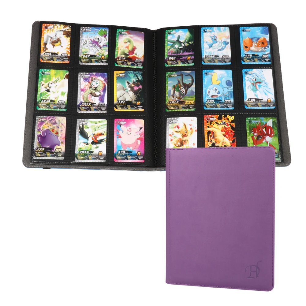 Водонепроницаемая искусственная кожа, 9 карманов, папка для альбома, эластичная лента, 360 карманы, верхний погрузчик, переплет для карт, кожаная папка для карт