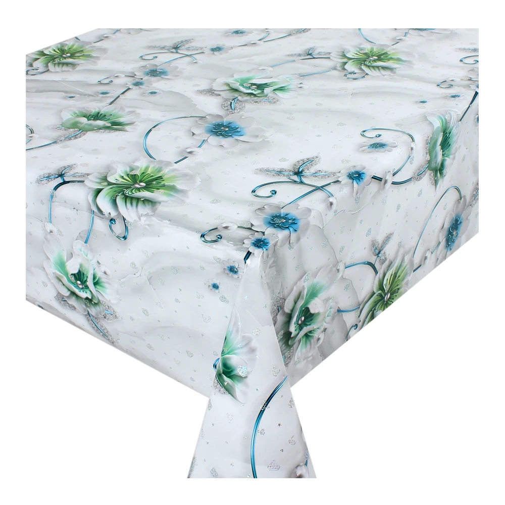 Wholesale luxury high quality gold roll water proof PVC fabric tablecloth in roll