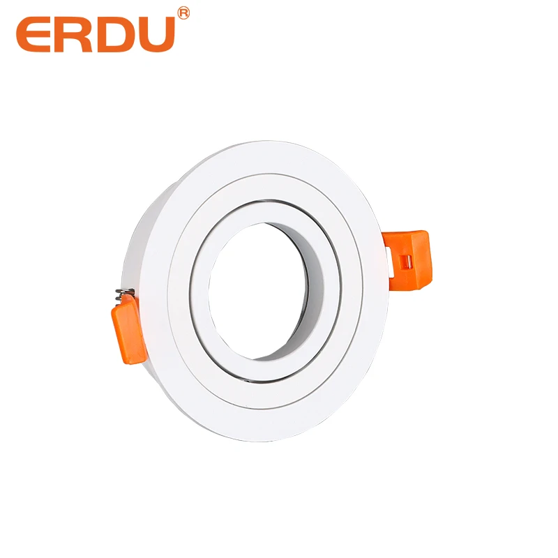 ERDU GU10 GU5.3 GX53 MR16 Frame Spotlight Housing  Spot Light Recessed Gu10 Mr16 Fixture Downlight Led Modules