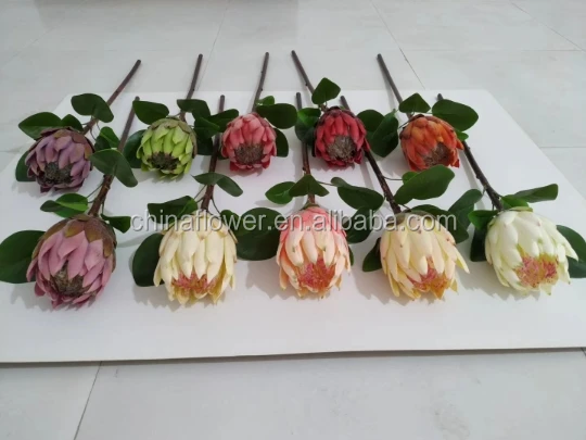 FCR107 Artificial silk flowers faux Protea flower good quality for home or wedding decoration