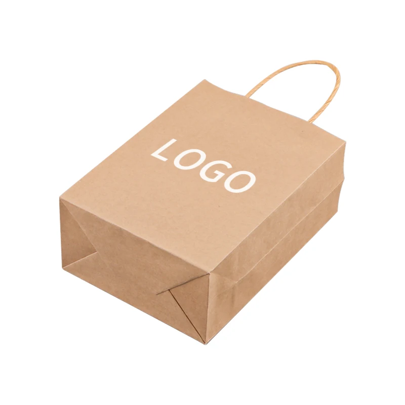 40*13*31cm 130g In stock wholesale cheap price Custom Shopping brown kraft paper bags with handle for business