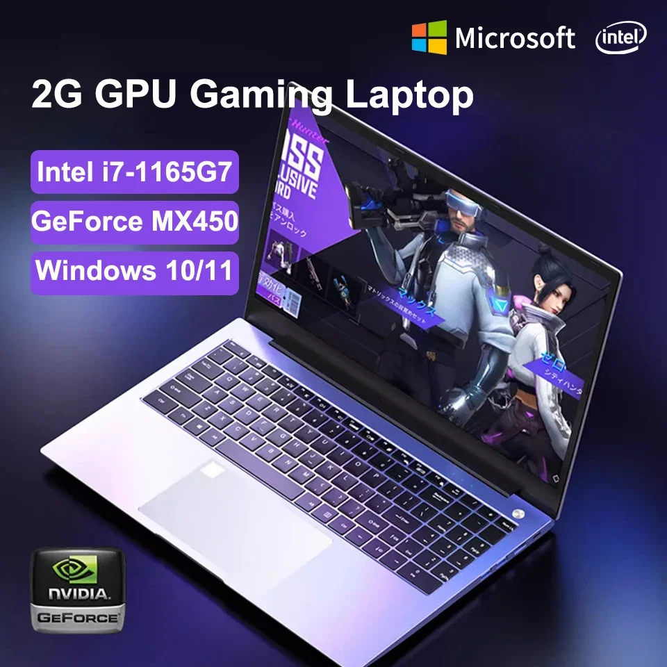 Laptop I7 Intel 11th 1165G7 Core Computer 15.6 inch Gaming 16GB RAM 512GB 1T 2T Business Wind ows 10 Notebook Pc Portable Laptop