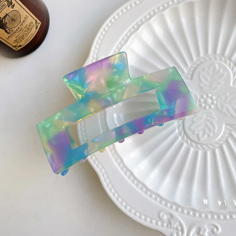 ins hot sale wholesale women hair clip acrylic acetate hair claw clip for thick hair