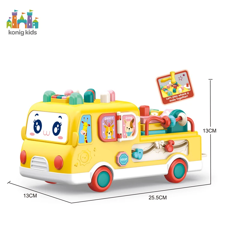 Konig Kids Para Plastic Musical Bus Learning Toy Educational Baby Toy Car