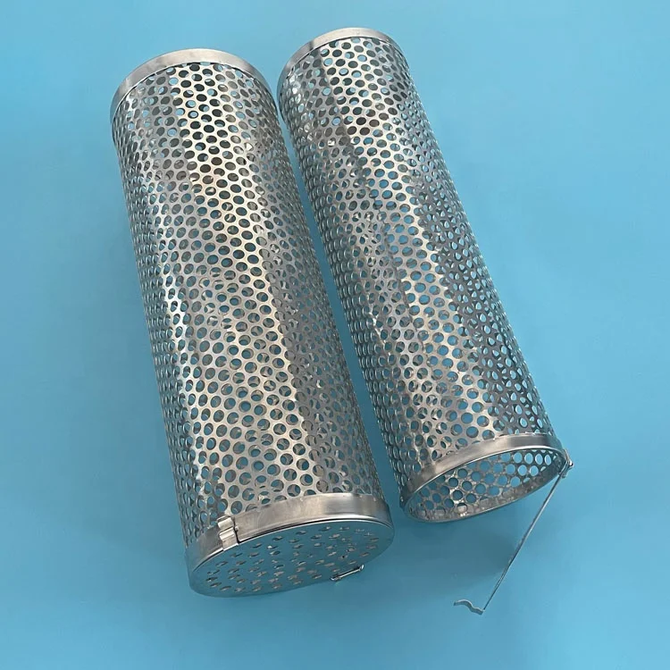 Stainless Steel Wire Mesh Bbq Rolling Grilling Basket