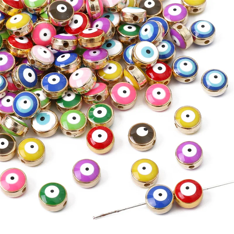 JC resin eye flat round beads beading diy