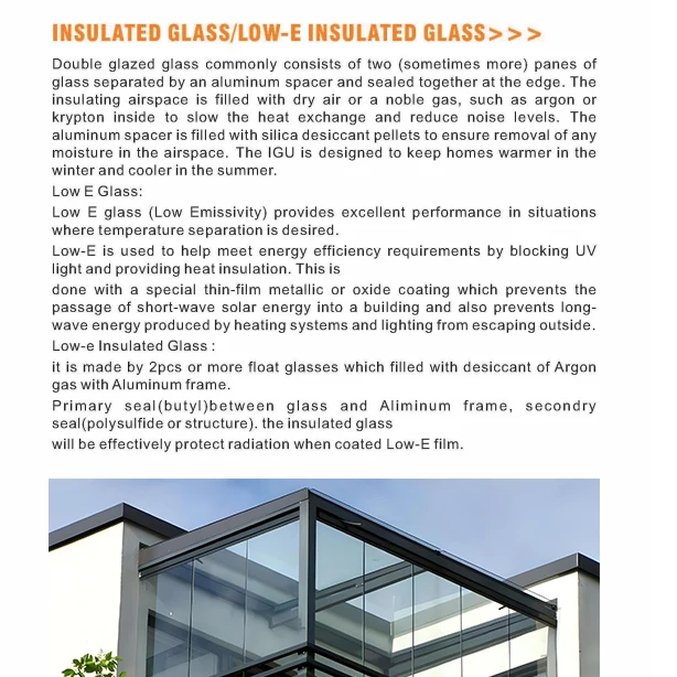 High Quality Thermal Insulation and Soundproofing Low-Radiation Hollow Double-Layer Insulated Glass