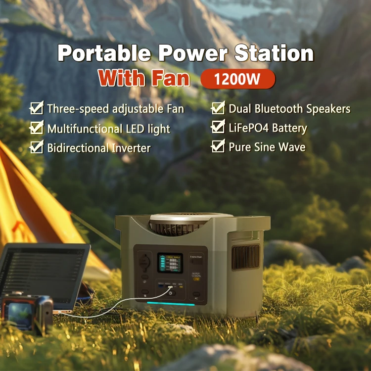 Esun 1200w Pure Sine Wave Power Station Dc 12v To Ac 2 Mini Electric Portable Power Generators For Camping