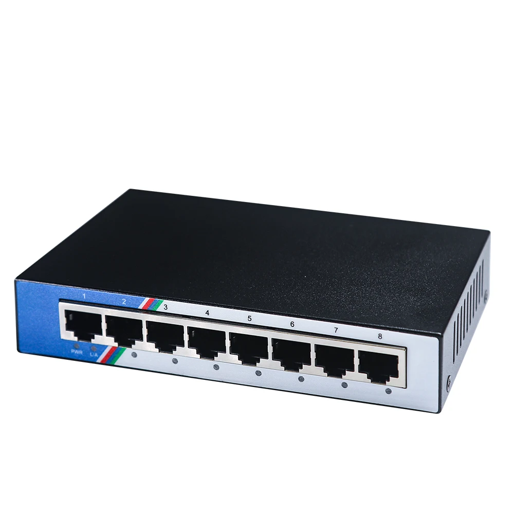 High Quality 1000Mbps 8 Port Network switch OEM 8 Port Gigabit Ethernet switch Factory Price High cost performance